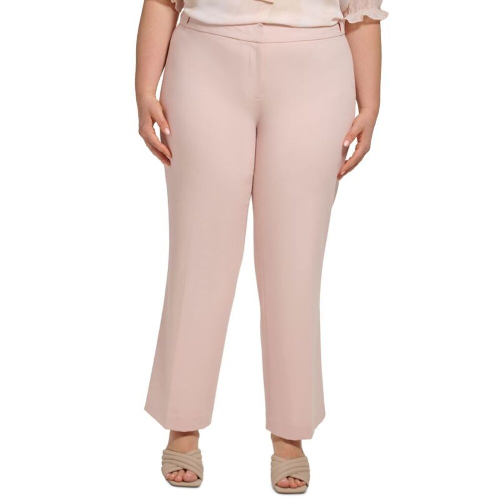 Plus Size Mid-Rise Straight-Leg Pants